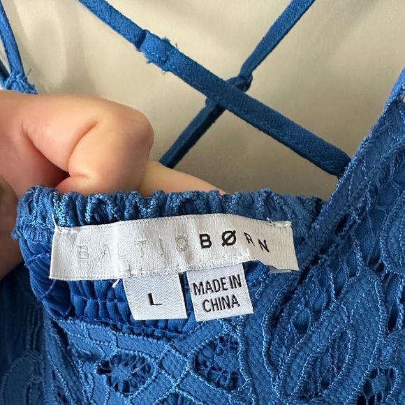 Baltic Born Summerlin Lace Top Maxi Dress in Blue - Picture 4 of 7